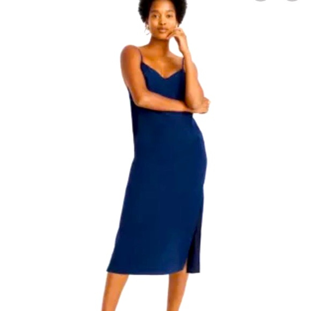 NWOT Madewell Eva Slip Dress in Blue 0